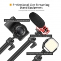 VIJIM LS08 Professioneller Desktop-Live-Streaming-Staender 3-teilige flexible ausziehbare Arme Aluminiumlegierung 1/4 Zoll Schra