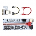 PCI-E PCIe Riser PCI Express 1x bis 16x Extender Riser Karte mit USB 3.0 Verlängerungskabel mit 13x LED Grafikkarte PCIe Riser f