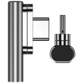 Magnetischer USB-C-Adapter, 4K@60-Hz-Videoausgangsunterstützung USB PD 100W Quick Charge 20Pins Typ-C-Anschluss, für Pro/Air Tab