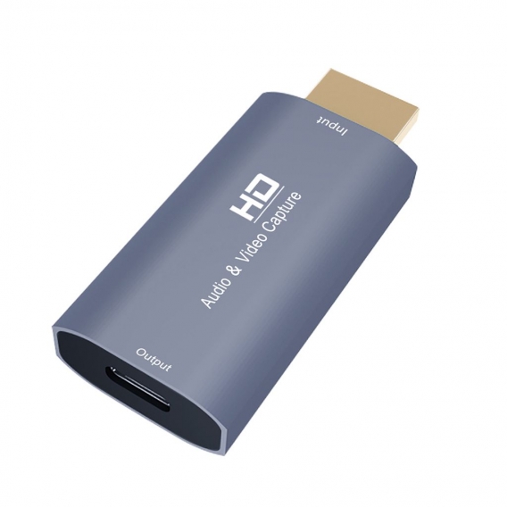 HD-Typ-C-Audio-Video-Capture-Karte, USB-C 4K 1080P-Capture-Karte für Live-Streaming-Aufzeichnungsunterricht, kompatibel mit Wind