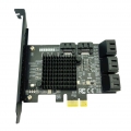 8 Ports PCI-E zu SATA 3.0 Erweiterungskartenadapter Low Profile Bracket Festplattenerweiterungsplatinen für Desktop-PC