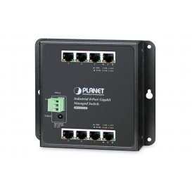 More about PLANET WGS-804HPT PLANET IP30 8-Port Gigabit Wall-mount Switch 4-Port 802.3at POE+, redundant power 48-56V DC -40/+75 C