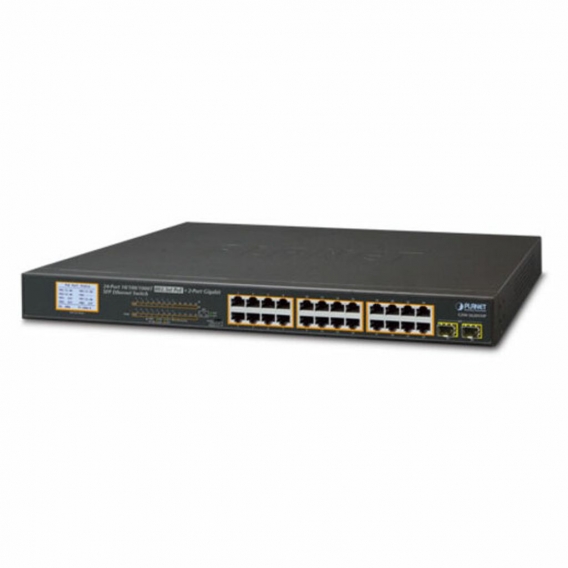 PLANET GSW-2620VHP, Unmanaged, Gigabit Ethernet (10/100/1000), Vollduplex, Power over Ethernet (PoE), Rack-Einbau, 1U