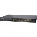 Planet GS-5220-16S8CR, Managed, L2+, Gigabit Ethernet (10/100/1000), Power over Ethernet (PoE), Rack-Einbau, 1U