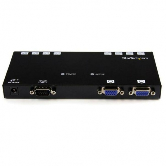 StarTech.com 8 Port VGA Video Extender über Cat 5 bis zu 150m, 1600 x 1200 Pixel, AV-Receiver, 150 m, Schwarz