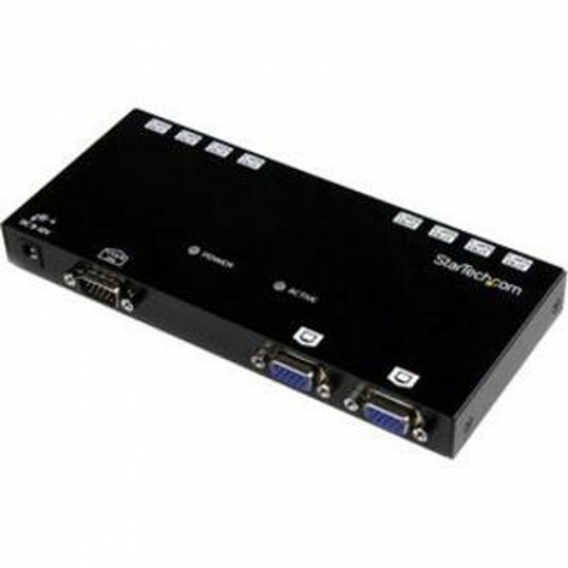 StarTech.com 8 Port VGA Video Extender über Cat 5 bis zu 150m, 1600 x 1200 Pixel, AV-Receiver, 150 m, Schwarz