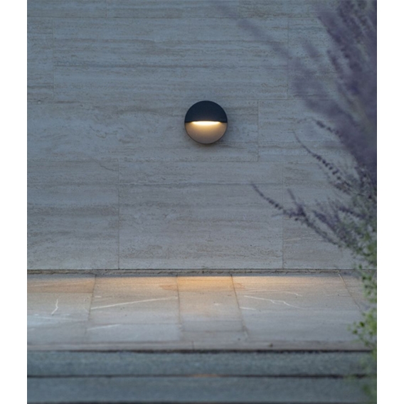 Platek Team Round robuste elegante LED-Wandleuchte 220-240Vac LED 3000K (warmweiß) Struktur Corten