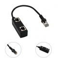 AcserGery 1 PC 1 Stecker auf 2 Buchse LAN Port Netzwerk Ethernet RJ45 Splitter Adapter Stecker Verlängerung Netzwerkkabel