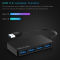 AcserGery Professioneller USB 3.0-Hub, Plug-and-Play, 4 Ports, Splitter-Expander, universelle Hochgeschwindigkeits-Datenübertrag