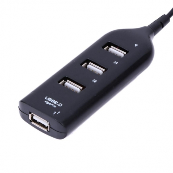 AcserGery High Speed ​​Mini 4 Port USB 2.0 Hub USB Port für Laptop PC Computer Weiß