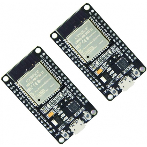 Pyzl 2er-Pack -32S 32 Entwicklungsboard, Antennenmodul 2,4 GHz WiFi + Bluetooth 2-in-1 Dual Core mit extrem geringem Stromverbra