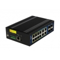 ALLNET Switch managed L2+/L3 industrial 12 Port Gigabit / 12x PoE / 4x SFP / Lüfterlos / DIN / IP40 / "ALL-SGI8016PM"