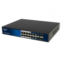 ALLNET Switch full managed 12 Port Gigabit 130W / 8 x PoE / 4 x SFP+/ 4 x LAN / Layer 3 / ALL-SG8412PM-10G