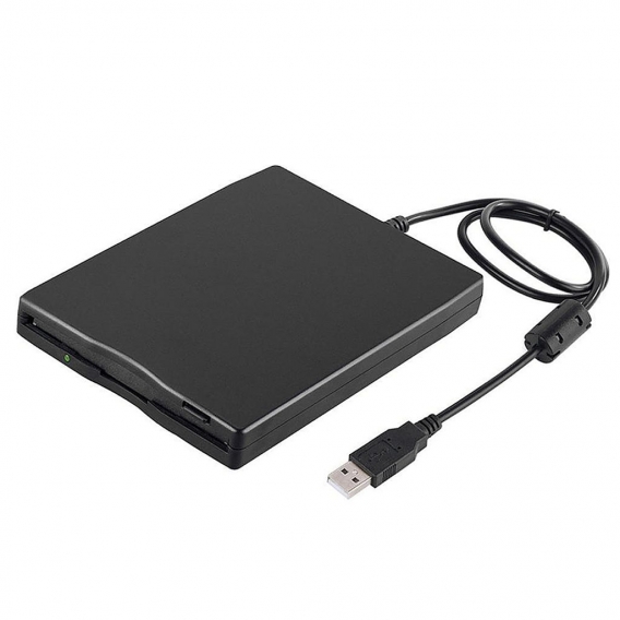 Externes USB-Diskettenlaufwerk Tragbares 3,5-Zoll-Diskettenlaufwerk USB-Schnittstelle Plug-and-Play Rauscharm fuer PC-Laptop Sch