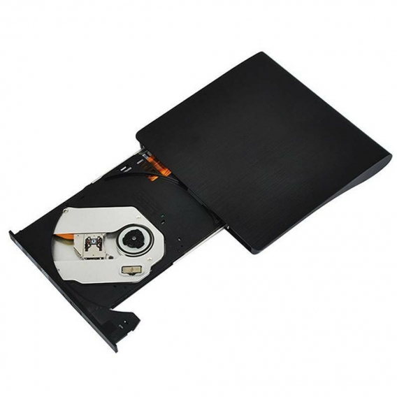 USB 3.0 Extern Slim Laufwerk CD-RW DVD Brenner mit Typ-C für PC Laptop Notebook Farbe ： Schwarz