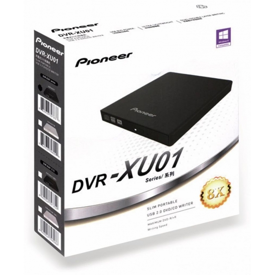 Pioneer DVD-Brenner DVR-XU01T, USB, portable, schwarz