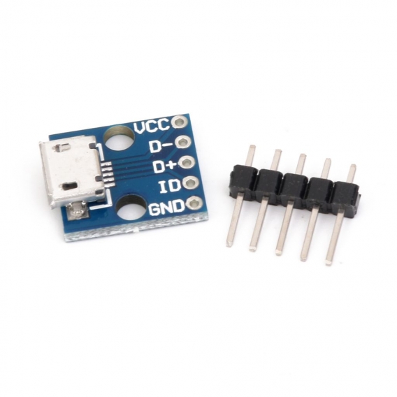 6x USB Micro B Breakout Board Ladekonvertermodul Reihenstifte