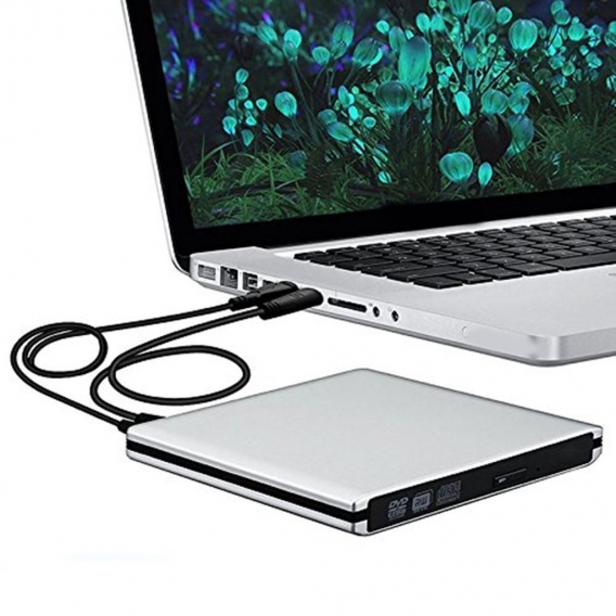 Externes DVD- RW Laufwerk USB 3.0 Slim Laufwerk DVD RW Brenner Schreiber für Macbook