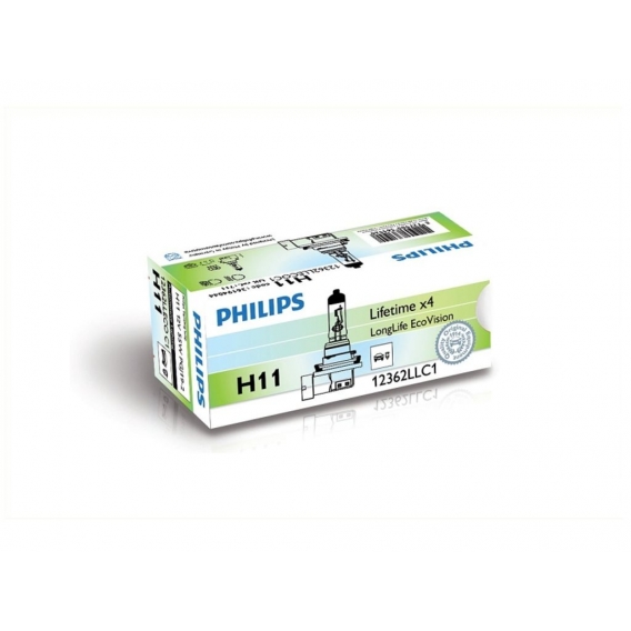 Philips H11 LongLife EcoVision 55W (1 Stk.) (12362LLECOC1)