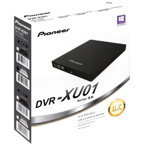 Pioneer 8x Slim USB 2.0 DVD/RW Burner - White - DVD-Brenner - CD: 24x Pioneer