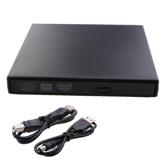 Externes CD DVD Laufwerk,  USB 2.0 Portable DVD/CD Brenner und -Lesegerät/Plug&Play/niedriger Lärm/Slim  für Laptop, Desktop, Ma