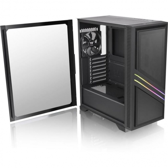 Thermaltake Versa T35 TG RGB - Midi Tower - PC - SPCC - Gehärtetes Glas - Schwarz - ATX - micro ATX  Thermaltake