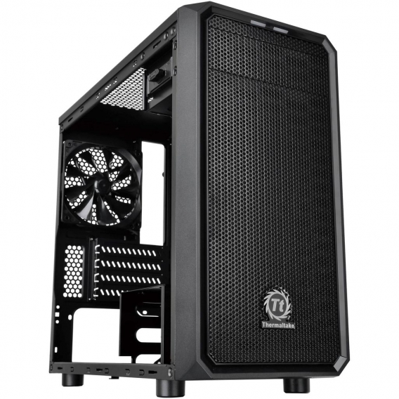 Thermaltake Versa H15 Mini Tower mATX Gehäuse schwarz, mit Seitenfenster