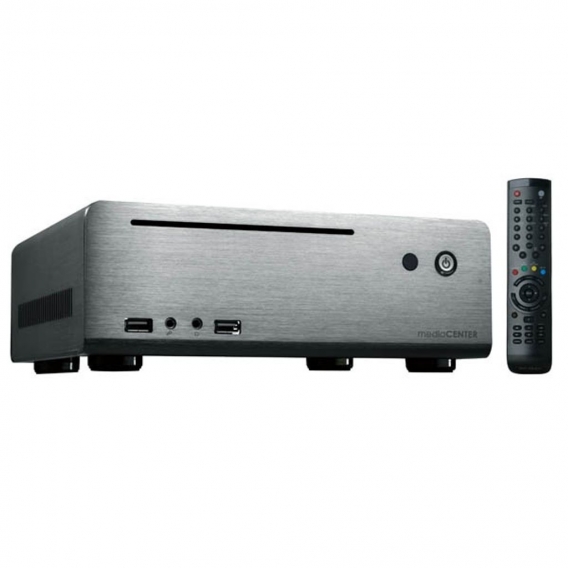 MS-Tech MC-80AN - Desktop Slimline - Mini-ITX - Netzteil 60 Watt - Anthrazit - USB/Audio