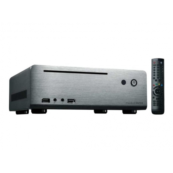 MS-Tech MC-80AN - Desktop Slimline - Mini-ITX - Netzteil 60 Watt - Anthrazit - USB/Audio