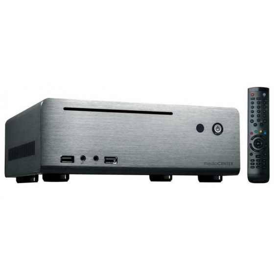 MS-Tech MC-80AN - Desktop Slimline - Mini-ITX - Netzteil 60 Watt - Anthrazit - USB/Audio