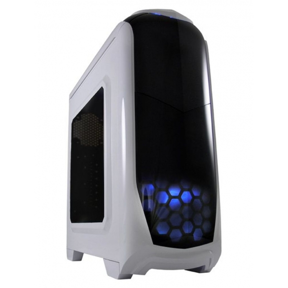 LC-Power Snow Trooper, Midi-Tower, PC, Metall, Schwarz, Weiß, ATX,Micro ATX,Mini-ITX, Blau