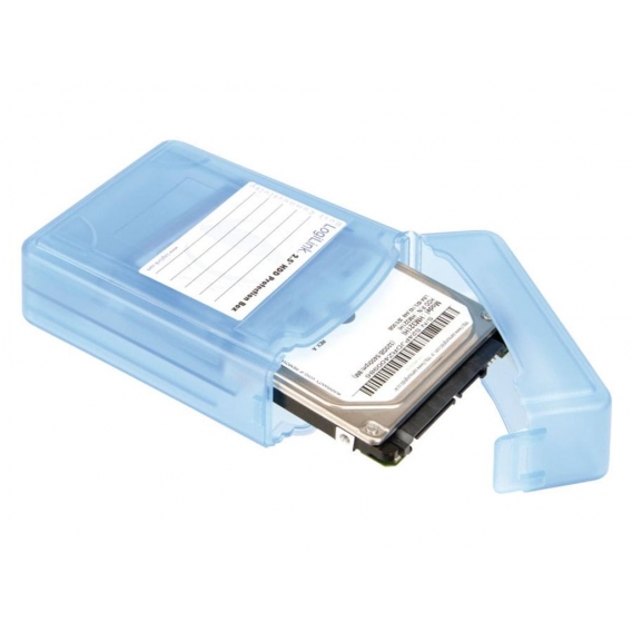 LogiLink HDD Schutz-Box für 2x 6.3cm (2,5') blau wasseresist