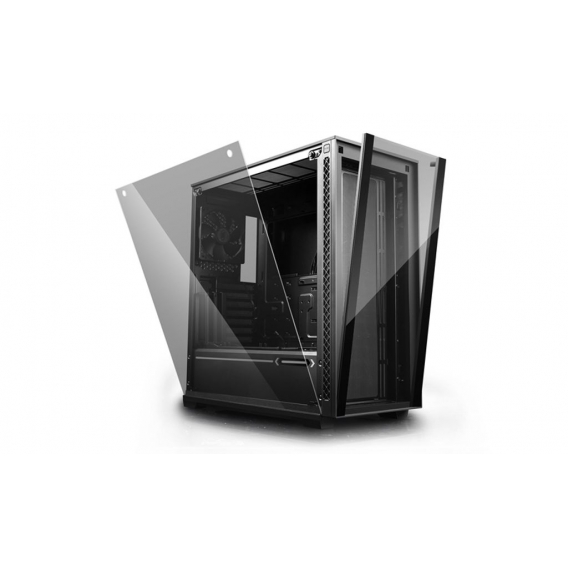 Deepcool MATREXX 70 - Midi-Tower - PC - ABS Synthetik - SPCC - Gehärtetes Glas - Schwarz - ATX,EATX,Micro ATX,Mini-ITX - Gaming