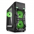 Sharkoon VG7-W Green - Midi ATX Tower - PC - Acryl - Schwarz - ATX,Micro ATX,Mini-ATX - Grün