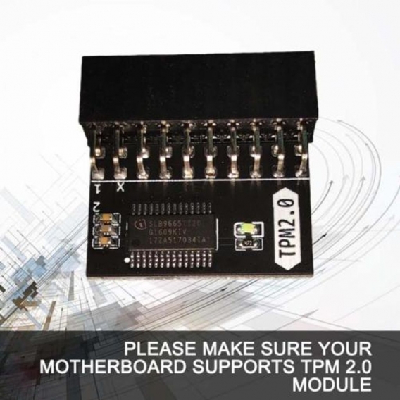 Tpm2.0-Modulformteil Black Metal Lpc 20-1Pin 20-Pin-Schutzmodul, Motherboard-Modul für Tpm-L R2.0, für Gigabyte Gc-Tpm2.0