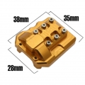 Diff Cover Teile, Upgrade Zubehör Heavy Duty Aluminiumlegierung, vorne & hinten, Gehäusedeckel für  -4, 1/10 RC Raupenfahrzeug F