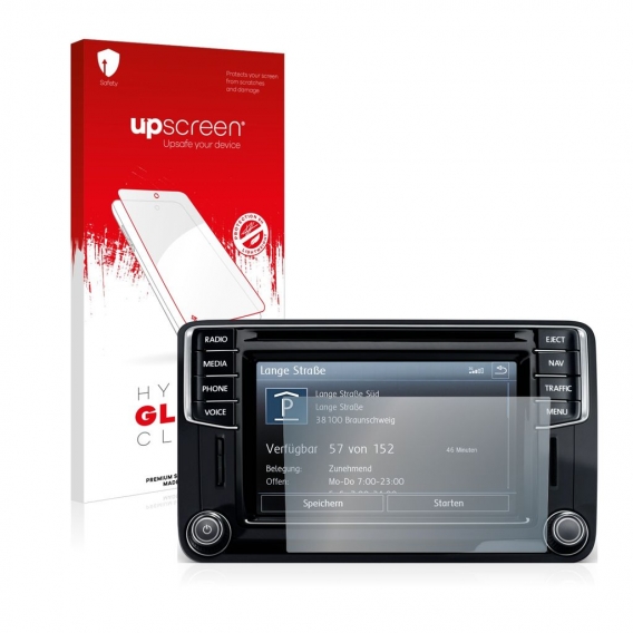 upscreen Flexible Panzerglasfolie für Volkswagen Caravelle 2015 Discover Media 6.5" 2015 Schutzglas 9H Hybridglas Klar