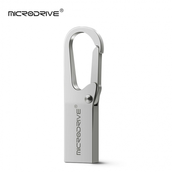 32GB USB Stick USB 2.0 aus Aluminium, kompakt, super robust, mit Karabiner