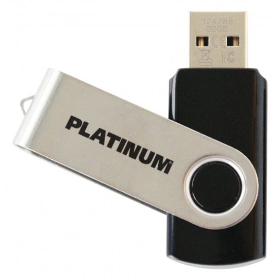 Platinum TWS USB-Stick 32 GB Doppel-Pack USB 2.0 USB-Flash-Laufwerk - 2er Pack Speicher-Stick mit 64 GB Gesamtspeicher mit Öse z