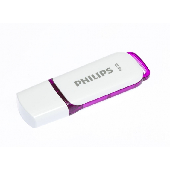 Philips USB-Stick 64GB Drive Snow, USB 2.0, Farbe: Lila