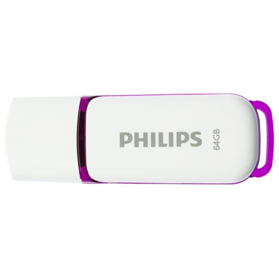 Philips USB-Stick 64GB Drive Snow, USB 2.0, Farbe: Lila