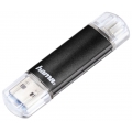 hama USB 3.0 OTG Speicherstick FlashPen "Laeta Twin" 64 GB schwarz