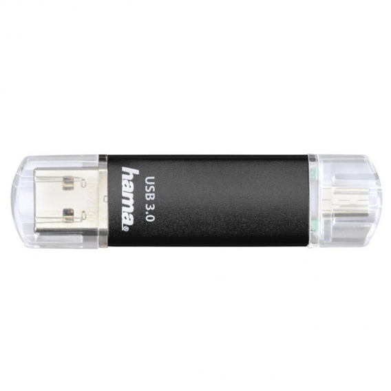 hama USB 3.0 OTG Speicherstick FlashPen "Laeta Twin" 64 GB schwarz