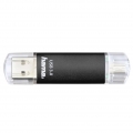 hama USB 3.0 OTG Speicherstick FlashPen "Laeta Twin" 64 GB schwarz