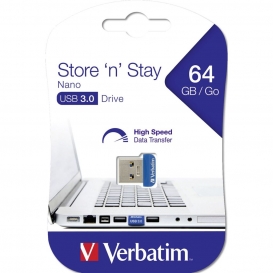 More about Verbatim Store `n` Stay NANO - USB-Flash-Laufwerk - 64 GB - USB 3.0 - Blau