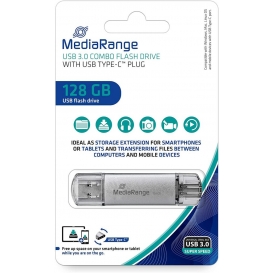 More about MEDIARANGE MR938 USB Stick 3.0 128 GB Kombo-Stick mit USB Type-C™ Stecker silber