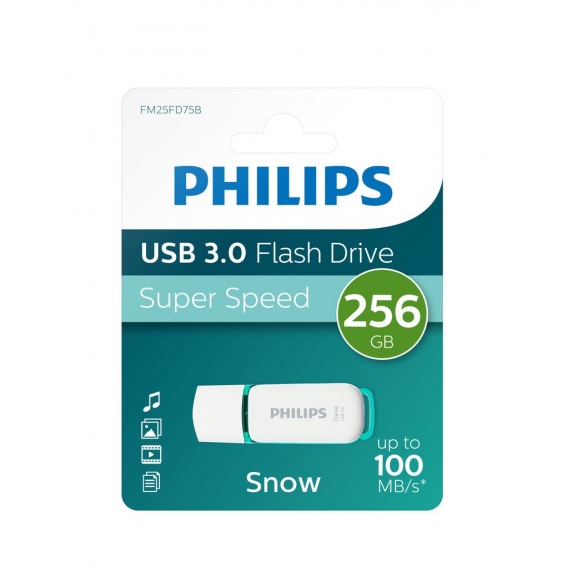 Philips USB-Stick 256GB Snow, USB 3.0, Farbe: Grün