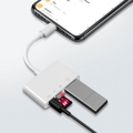 Lightning iPhone / iPad Kartenleser Adapter für USB / Micro-SD /Lightning - Weiß