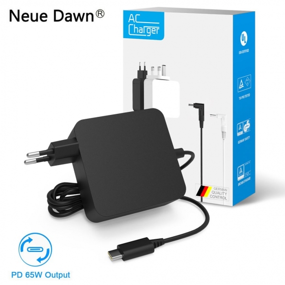 NEUE DAWN 65W USB C Netzteil  für Lenovo ASUS Acer Dell Xiaomi Air Huawei Matebook MacBook Pro HP Thinkpad Type C Laptops Ladege