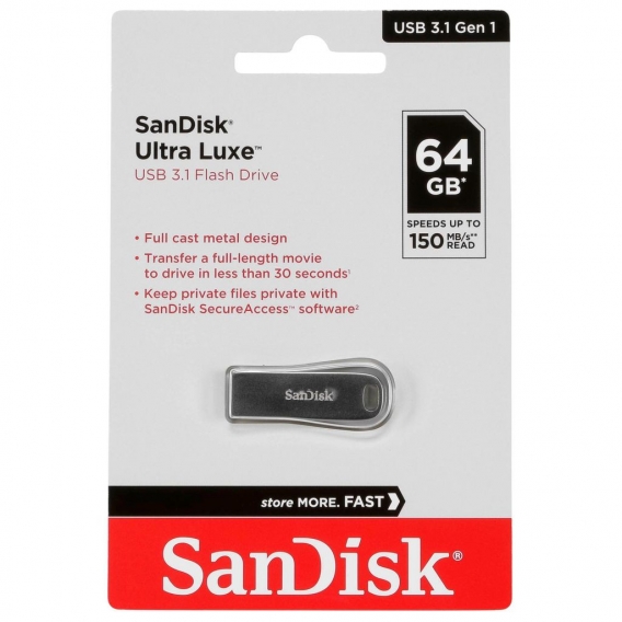 SanDisk Ultra® Luxe™ USB 3.1, 64GB, Flash-Laufwerk, 150MB/s